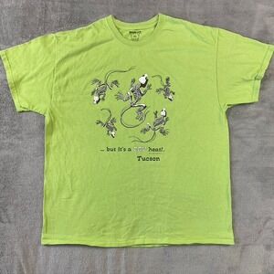 VTG Hoover Dam Lizard Skeleton Dry Heat Graphic TShirt Sportex Unisex XL USA '96